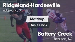 Matchup: Ridgeland-Hardeevill vs. Battery Creek  2016