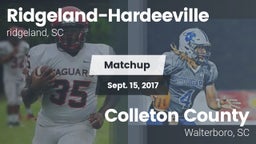 Matchup: Ridgeland-Hardeevill vs. Colleton County  2017