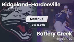 Matchup: Ridgeland-Hardeevill vs. Battery Creek  2018