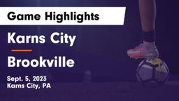 Karns City  vs Brookville  Game Highlights - Sept. 5, 2023
