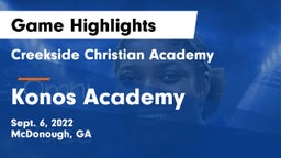 Creekside Christian Academy vs Konos Academy Game Highlights - Sept. 6, 2022