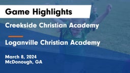 Creekside Christian Academy vs Loganville Christian Academy Game Highlights - March 8, 2024