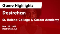 Destrehan  vs St. Helena College & Career Academy Game Highlights - Dec. 28, 2022