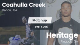 Matchup: Coahulla Creek High vs. Heritage  2017