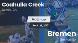 Matchup: Coahulla Creek High vs. Bremen  2017