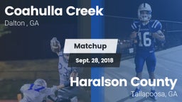 Matchup: Coahulla Creek High vs. Haralson County  2018