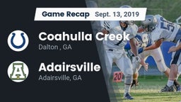 Recap: Coahulla Creek  vs. Adairsville  2019