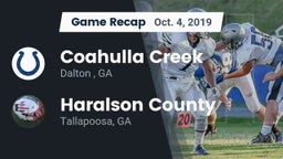 Recap: Coahulla Creek  vs. Haralson County  2019