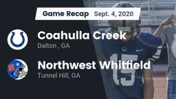 Recap: Coahulla Creek  vs. Northwest Whitfield  2020