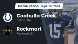 Recap: Coahulla Creek  vs. Rockmart  2020