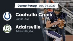 Recap: Coahulla Creek  vs. Adairsville  2020