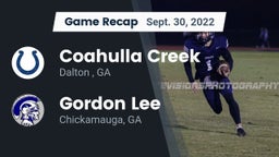 Recap: Coahulla Creek  vs. Gordon Lee  2022