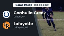 Recap: Coahulla Creek  vs. Lafayette  2022