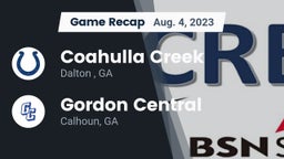 Recap: Coahulla Creek  vs. Gordon Central   2023