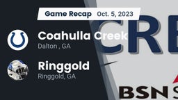 Recap: Coahulla Creek  vs. Ringgold  2023