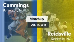 Matchup: Cummings  vs. Reidsville  2016