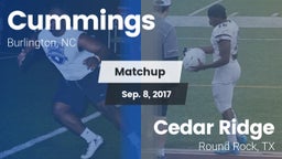 Matchup: Cummings  vs. Cedar Ridge  2017