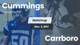 Matchup: Cummings  vs. Carrboro  2017