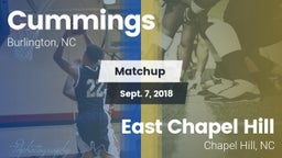 Matchup: Cummings  vs. East Chapel Hill  2018