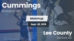 Matchup: Cummings  vs. Lee County  2018