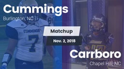 Matchup: Cummings  vs. Carrboro  2018