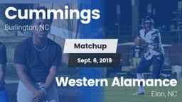 Matchup: Cummings  vs. Western Alamance  2019