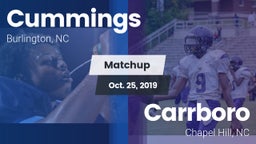 Matchup: Cummings  vs. Carrboro  2019