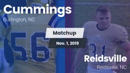 Matchup: Cummings  vs. Reidsville  2019