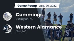 Recap: Cummings  vs. Western Alamance  2022