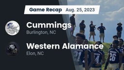 Recap: Cummings  vs. Western Alamance  2023