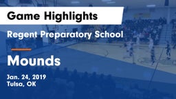 Regent Preparatory School  vs Mounds  Game Highlights - Jan. 24, 2019