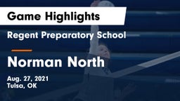 Regent Preparatory School  vs Norman North  Game Highlights - Aug. 27, 2021