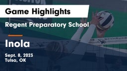 Regent Preparatory School  vs Inola  Game Highlights - Sept. 8, 2023
