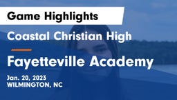 Coastal Christian High vs Fayetteville Academy Game Highlights - Jan. 20, 2023