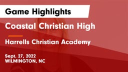 Coastal Christian High vs Harrells Christian Academy Game Highlights - Sept. 27, 2022