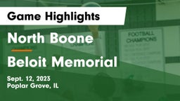 North Boone  vs Beloit Memorial  Game Highlights - Sept. 12, 2023
