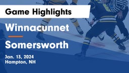 Winnacunnet  vs Somersworth  Game Highlights - Jan. 13, 2024