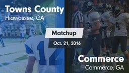 Matchup: Towns County High vs. Commerce  2016