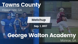 Matchup: Towns County High vs. George Walton Academy  2017