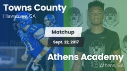 Matchup: Towns County High vs. Athens Academy 2017