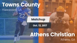 Matchup: Towns County High vs. Athens Christian  2017