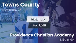 Matchup: Towns County High vs. Providence Christian Academy  2017