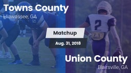 Matchup: Towns County High vs. Union County  2018