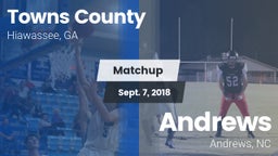Matchup: Towns County High vs. Andrews  2018