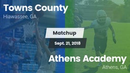 Matchup: Towns County High vs. Athens Academy 2018
