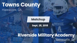 Matchup: Towns County High vs. Riverside Military Academy  2018