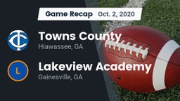 Recap: Towns County  vs. Lakeview Academy  2020