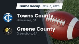 Recap: Towns County  vs. Greene County  2020