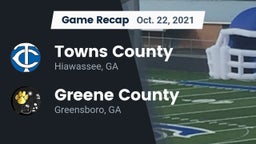 Recap: Towns County  vs. Greene County  2021