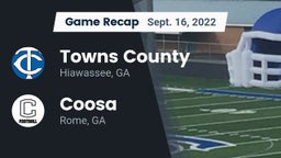 Recap: Towns County  vs. Coosa  2022
